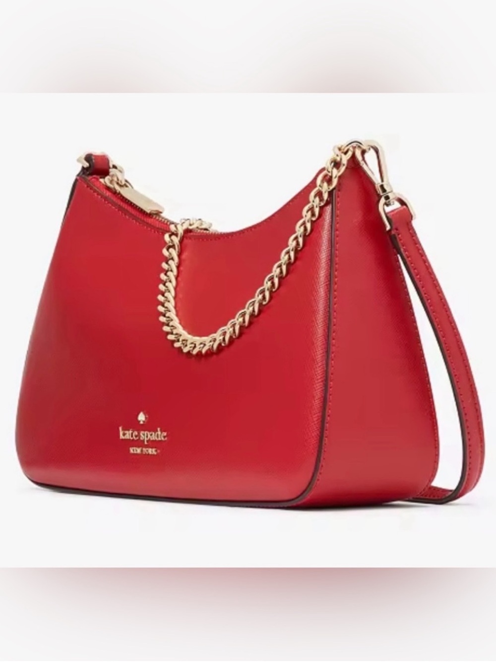 kate spade Madison Saffiano Red Leather convertible crossbody